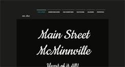 Desktop Screenshot of mainstreetmcminnville.org